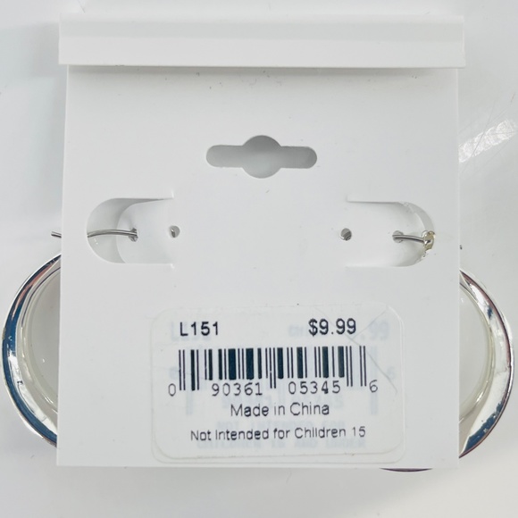 New SilverSmooth Hoop Earrings 1.25 inch by Lori's Gifts For Sensitive Ears - Picture 2 of 3